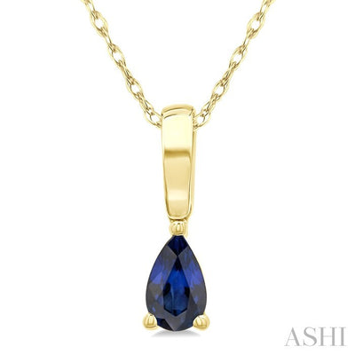 Pear Shape Gemstone Solitaire Pendant
