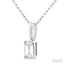 Emerald Shape Gemstone Solitaire Pendant