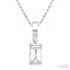 Emerald Shape Gemstone Solitaire Pendant