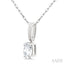 Oval Shape Gemstone Solitaire Pendant