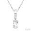 Oval Shape Gemstone Solitaire Pendant