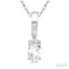 Oval Shape Gemstone Solitaire Pendant