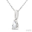 Pear Shape Gemstone Solitaire Pendant