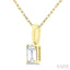 Emerald Shape Gemstone Solitaire Pendant