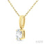 Oval Shape Gemstone Solitaire Pendant