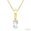 Oval Shape Gemstone Solitaire Pendant