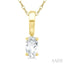 Oval Shape Gemstone Solitaire Pendant