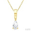 Pear Shape Gemstone Solitaire Pendant