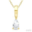 Pear Shape Gemstone Solitaire Pendant