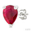 Pear Shape Gemstone Stud Earrings