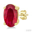 Oval Shape Gemstone Stud Earrings