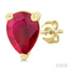 Pear Shape Gemstone Stud Earrings