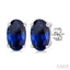 Oval Shape Gemstone Stud Earrings