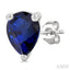 Pear Shape Gemstone Stud Earrings