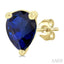 Pear Shape Gemstone Stud Earrings