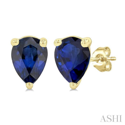 Pear Shape Gemstone Stud Earrings