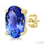 Oval Shape Gemstone Stud Earrings
