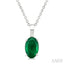 Oval Shape Gemstone Solitaire Pendant