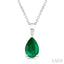 Pear Shape Gemstone Solitaire Pendant