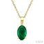 Oval Shape Gemstone Solitaire Pendant