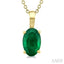 Oval Shape Gemstone Solitaire Pendant