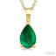 Pear Shape Gemstone Solitaire Pendant