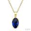 Oval Shape Gemstone Solitaire Pendant