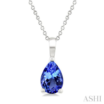 Pear Shape Gemstone Solitaire Pendant
