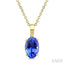 Oval Shape Gemstone Solitaire Pendant