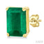 Emerald Shape Gemstone Stud Earrings
