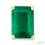 Emerald Shape Gemstone Stud Earrings
