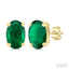 Oval Shape Gemstone Stud Earrings