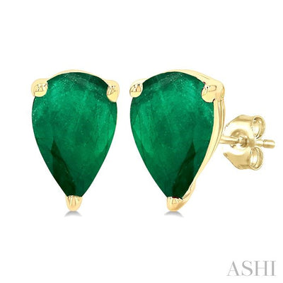 Pear Shape Gemstone Stud Earrings