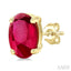Oval Shape Gemstone Stud Earrings