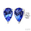 Pear Shape Gemstone Stud Earrings