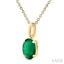Oval Shape Gemstone Solitaire Pendant