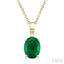 Oval Shape Gemstone Solitaire Pendant