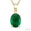 Oval Shape Gemstone Solitaire Pendant
