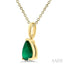 Pear Shape Gemstone Solitaire Pendant