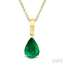 Pear Shape Gemstone Solitaire Pendant