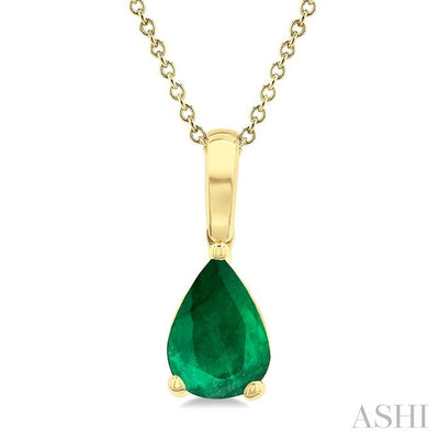 Pear Shape Gemstone Solitaire Pendant