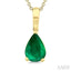 Pear Shape Gemstone Solitaire Pendant