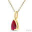 Pear Shape Gemstone Solitaire Pendant