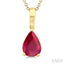 Pear Shape Gemstone Solitaire Pendant