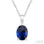 Oval Shape Gemstone Solitaire Pendant