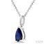 Pear Shape Gemstone Solitaire Pendant