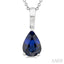 Pear Shape Gemstone Solitaire Pendant