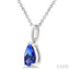 Pear Shape Gemstone Solitaire Pendant