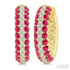 Gemstone & Diamond Hoop Earrings