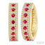 Gemstone & Diamond Hoop Earrings